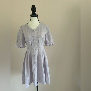 One More Purple Gingham Mini Dress